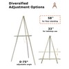 DJAR 63" Wooden Easel Stand for Sign, Dual-use Adjustable Height,