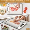 Duscdesp Double Sided Chopping Board,Stainless Steel Chopping Board Plastic Chopping