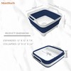 Collapsible Wash Basin 9L, Foldable Dish Tub with Drain Plug,