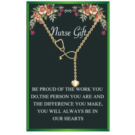 Nurse Necklace Gifts for Women Nurses Week Gifts 2024 Stethoscope Necklace for Doctor Nurse Practitioner Appreciation Graduation Gifts