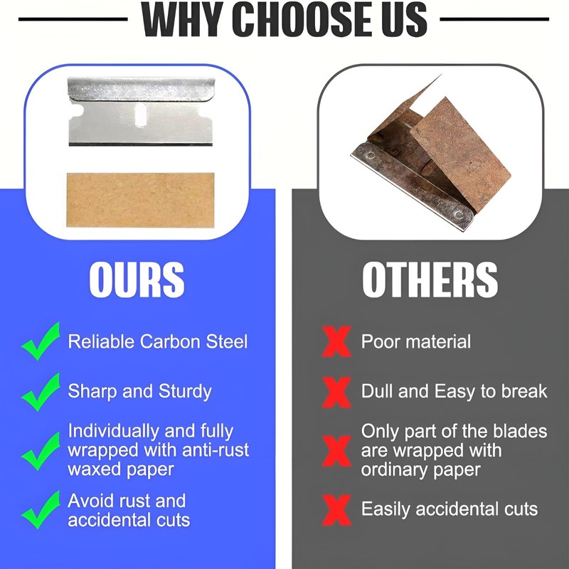 Pack of 100 Ceramic Hob Scraper Blades, Scraper Blades Ceramic