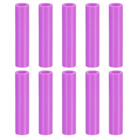 uxcell 10pcs Silicone Straw Tips, Metal Straw Covers, Soft Reusable Straws Tips Fit for 6mm/0.24" OD Stainless Steel Straws, Purple