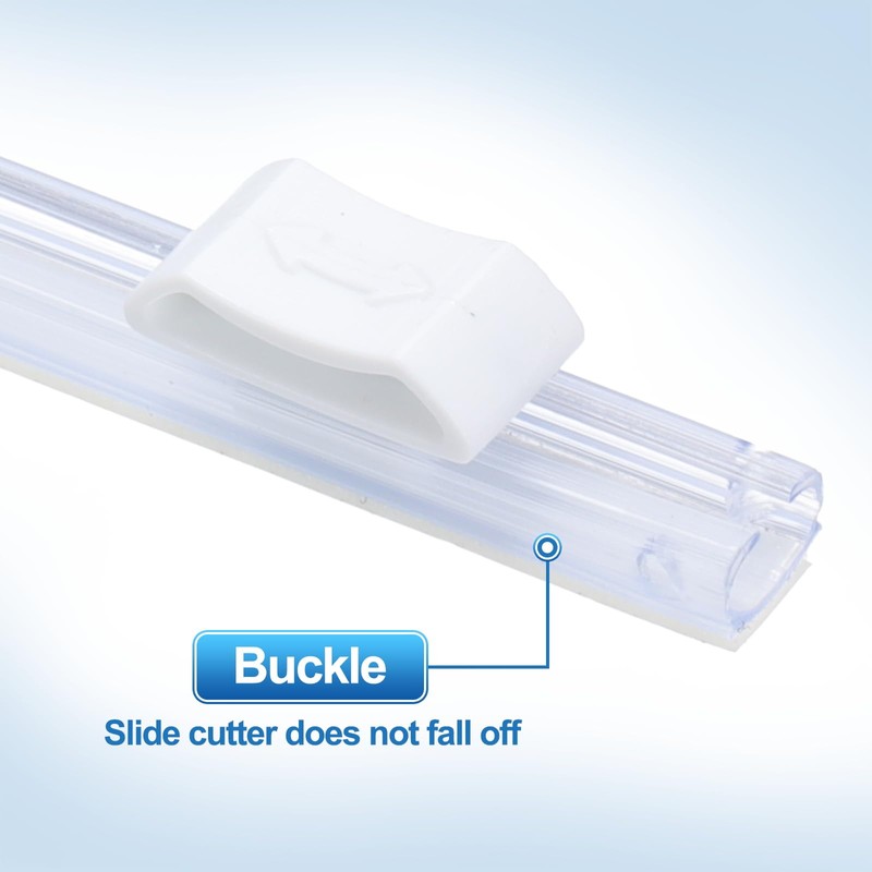PATIKIL 8pcs Plastic Wrap Cutter, 17in Plastic Wrap Slide Cutter