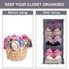 Ymemok Hanging Mesh Pockets Dual-Sided Closet Organizer for Underwear,Bra,Socks,Accessories with