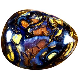 7.60 ct FANCY SHAPE (16 x 13 mm) MULTI COLOR AUSTRALIAN KOROIT BOULDER OPAL NATURAL LOOSE GEMSTONE