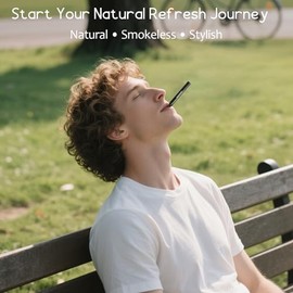 Difusor de hierbas natural de gordolobo – Fórmula mejorada con menta y tomillo para una respiración cómoda y una sensación oral fresca menta