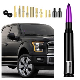 American Flag Car Bullet Antenna,Truck Exterior Decoration Accessories[New Upgrade Flag Design] Car Antenna Replacement for Car SUV Truck Most Auto Cars Antenna Accessories (Purple)