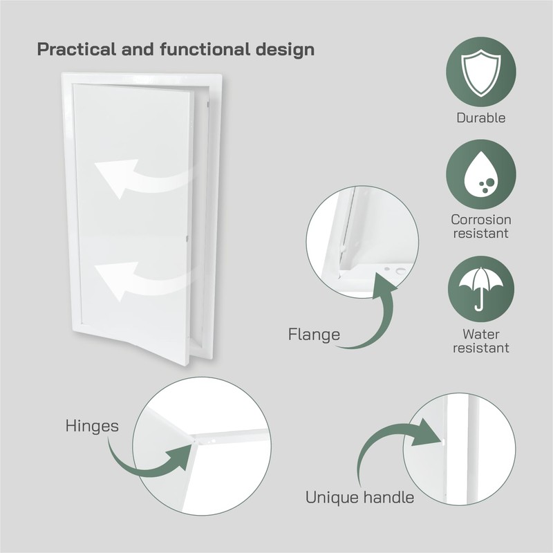 Vent Systems 10'' x 20'' Inch White Metal Access Panel