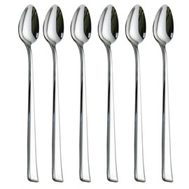 HISSF Iced Tea Spoons, Mixing Spoons,18/10 Stainless Steel Stirring Spoons, set of 6 Pieces-7.9 Inch