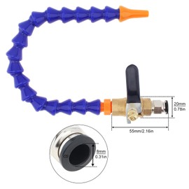 CLAHJQX 3.5mm Round Nozzle Flexible Water Oil Cooling Tube Spray System for CNC Machine/Milling/Lathe with Metal Valve