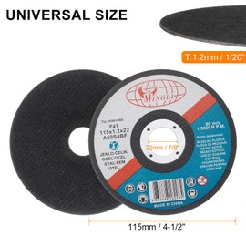 HARFINGTON 10pcs Cut Off Wheels 4-1/2" x 1/20" x 7/8" Ultra Thin Cutting Wheel Angle Grinder Cut-Off Discs General Metal Cutting Disc for Stainless Steel Cast Iron Copper, Blue White