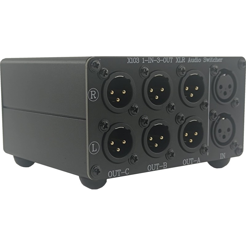 SOLUPEAK 1 in 3 Out XLR Balanced Audio Switch Box,