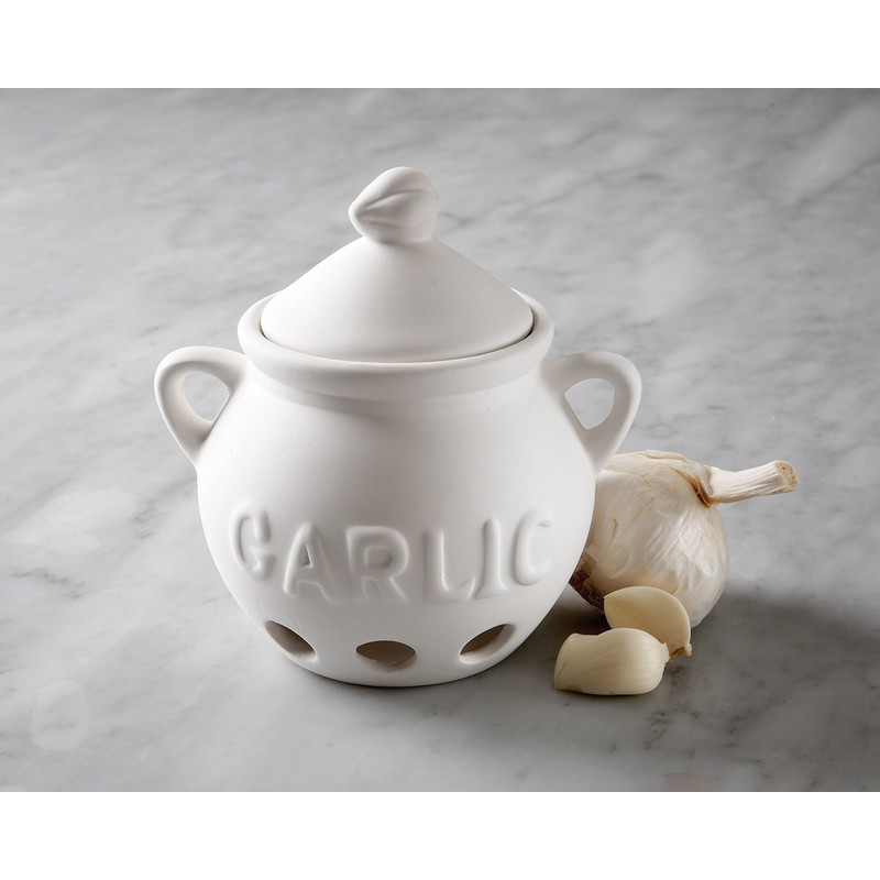 Fox Run Brands 3971 Conservador de Ajo, Ceramica Blanca