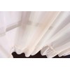 Straight lace curtain for bay window pinstripe pastel orange width
