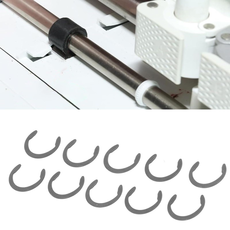 10PCS Retaining Clip Rings, High Carbon Steel Snap Rings, Rubber