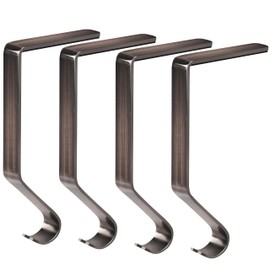 Palonu Christmas Stocking Holders Mantel Stcoking Hangers Metal Ornament Hooks Fireplace Hanger Grip for Christmas Party Decorations (4, Red Bronze)