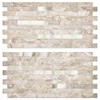 AULIGET Faux Stone Peel and Stick Backsplash, Sandstone with Metal