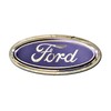 Ford Oval Logo Stainless Steel Wall Hanging Sign - Blue/Chrome