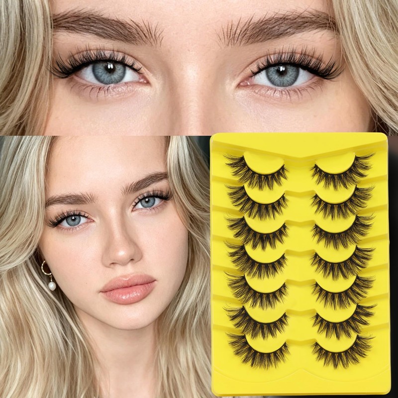 Lashes Cat Eye Eyelashes Fluffy Strip Lash Wispy Eyelash