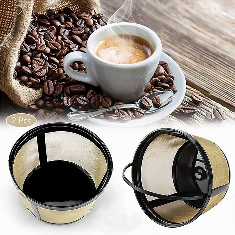 Coffee Filter Stainless Steel Coffee Machine Reusable Cone Coffee Filter
