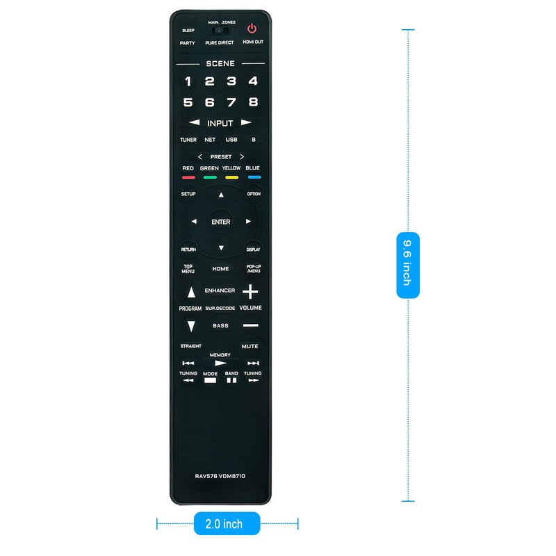 Replacement Remote Control RAV576 VDM8710 Applicable for Yamaha AVENTAGE RX-A2ABL