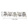 4Pcs Crystal Shoe Buckle 4.3in Long 1.3in Wide Sparkling Easy