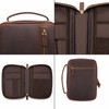 WSJSKMWQ Full Grain Leather Bible Cover, Large Bible Case for