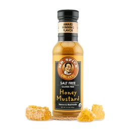 Mr. Spice Salt Free Award-Winning Taste Honey Mustard Sauce | Low Sodium | Organic | No Salt | Gluten Free | Low Calorie Honey Mustard Sauce (1 Pack)