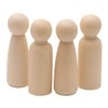 Muka 20 PCS Unpainted Wooden Peg Dolls 4.75 Inch, Large