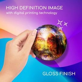 1 x Round Coaster - Amazing Watercolour Christian Cork Backed MDF Glossy Tea Coffee Accessory #8451