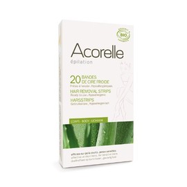 Acorelle Body Hair Strips gebrauchsfertig Aloe Vera und Bienenwachs 20 Streifen