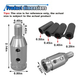 LHDOS Universal Car Gear Shift Knob Adapter, M10x1.5 Aluminum Alloy Gear Stick Connector Car Shifter Adapter, Gear Shift Adapter Shifter Knob Boot Retainer for Non-Threaded Manual Shifters (Silver)