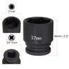 QUARKZMAN Deep 6 Point Impact Socket 3/4" Drive 37mm Metric