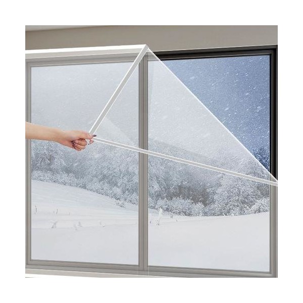 DIY Window Windproof Vinyl Velcro Snap Attachment Draft Rosewood Insulation