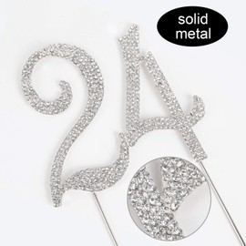 Decoración para tarta de vidrio LinGPAR (24 platas), Plateado