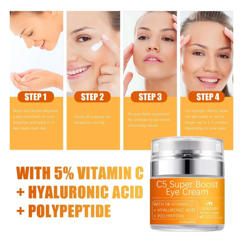 Crema Reafirmante Ojos 50ml Contra Arrugas Bolsas