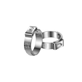 50 PCS 5/8 Inch PEX Cinch Clamp Rings, 304 Stainless Steel Single Ear Hose Clamps for Plumbing and Pipe Fitting Connections, PEX tubing Pipe Fitting by RTHIEAI