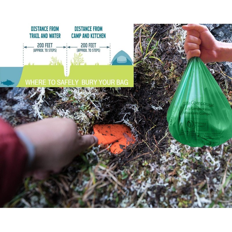 Trail Essentials 25 Count Biodegradable Toilet Bags, 5 Gallon Capacity,