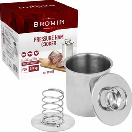 BROWIN Stainless Steel Ham Cooker 313008 | Press for Making Healthy Homemade Meats | Pressure Cooker 0.8 kg