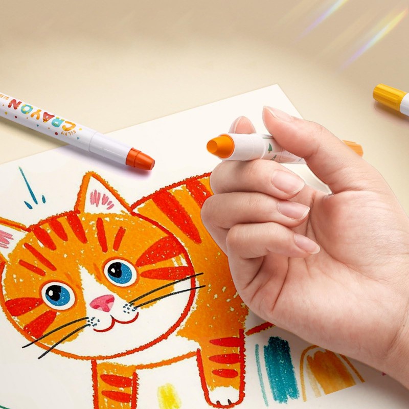 IEFFPIN Toddlers Crayon, 24 Color Smooth and Twistable Crayon, Washable