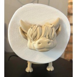Animal Toilet paper roll holder Beige Highland Cow Novelty Bathroom Decoration animal