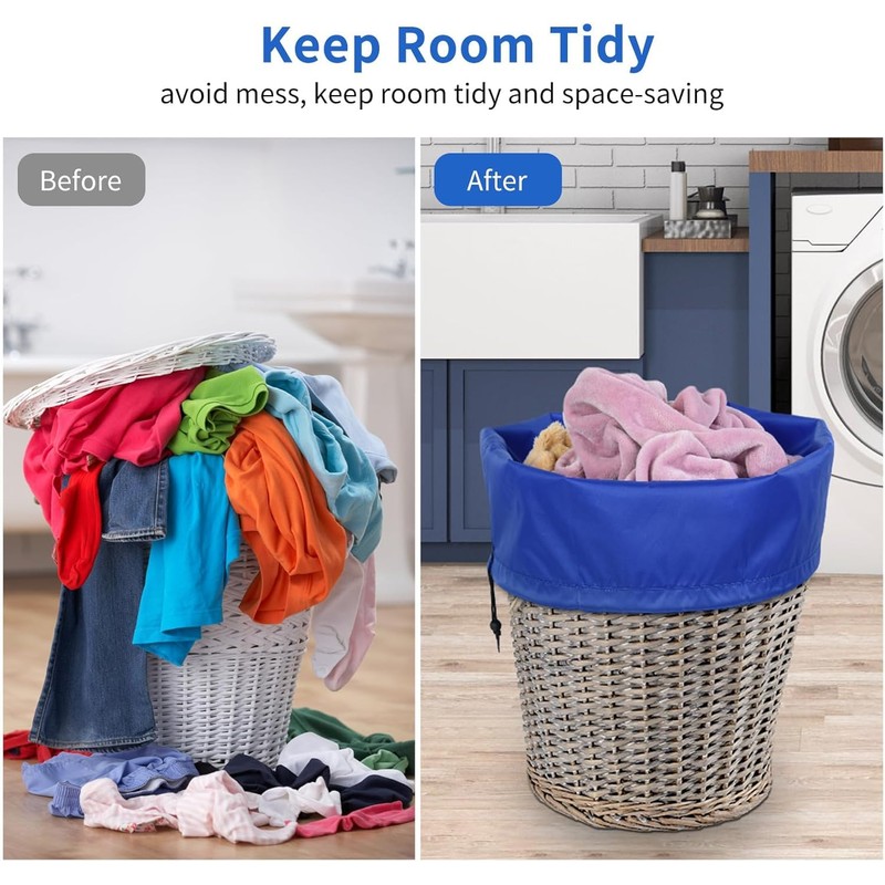OTraki 24x32 inch Heavy Duty Laundry Bag 2 Pack Drawstring