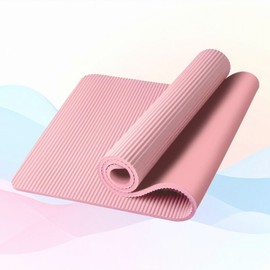 Pilates Yoga Mat for Stretching with Storage Band and Floor Noise Reduction 1cm
