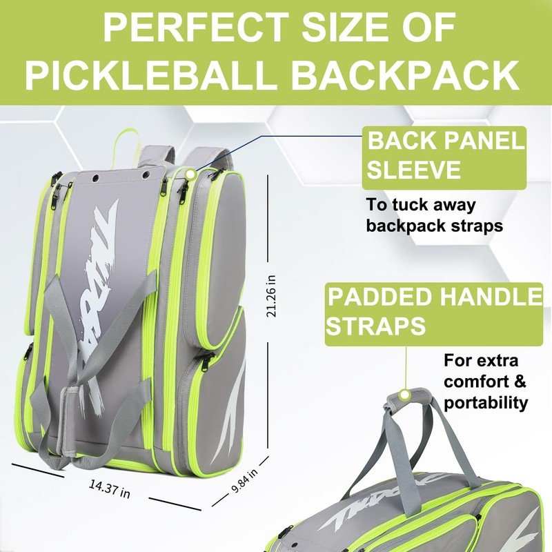 TILDOSAC Pickleball Bag - Backpack & Duffle Bag For Paddles