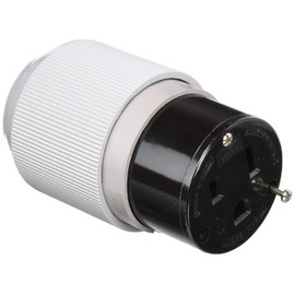 Bryant Electric 9650NC 50 Amp, 250V, Nema 6-50R, Industrial Grade Connector, Grounding, Gray