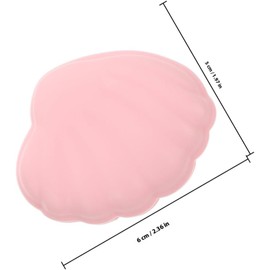 GALPADA Caja de Almacenamiento para Joyas de Silicona Forma de Concha, Color Rosa Cuarzo, Portátil y Ligero, 2 Piezas, Adecuado para Viajes y Organización en Tocador