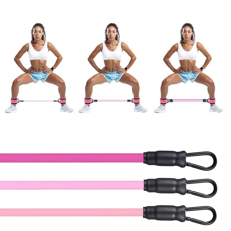 Ankle Strap with Exercise Bands for Leg Butt Training Workout