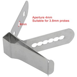 FMHXG 2PCS 304 Stainless Steel Food Clips Thermometer Probe Retaining Clip Accessory Grill Clip Multi-Port Clip P18B60 Water Cup Anti-scald Clip Fryer Thermometer Clip Retaining Clip