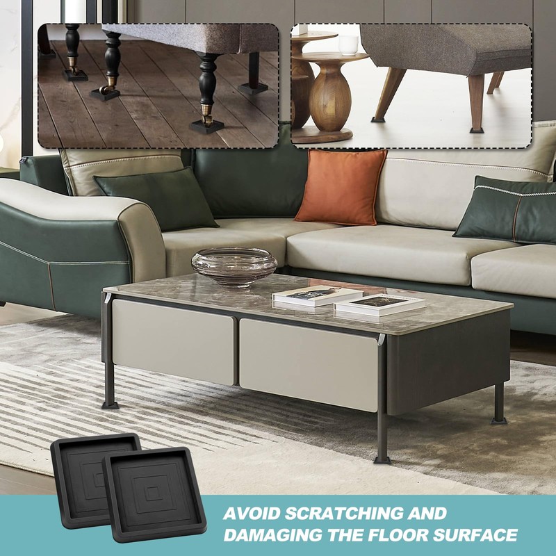 Furniture Coasters Cups, Rubber Furniture Feet Caster Cups Floor Protectors