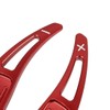 X AUTOHAUX Pair Aluminum Alloy Red Steering Wheel Shift Paddle